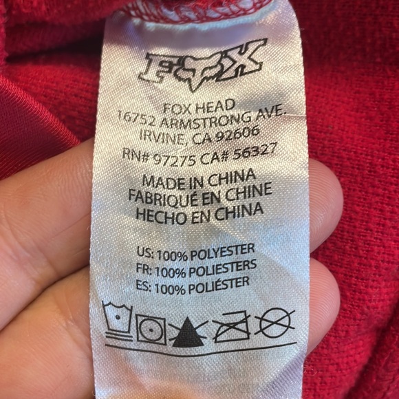 Fox Active Hoodie XL Red - Picture 3 of 3